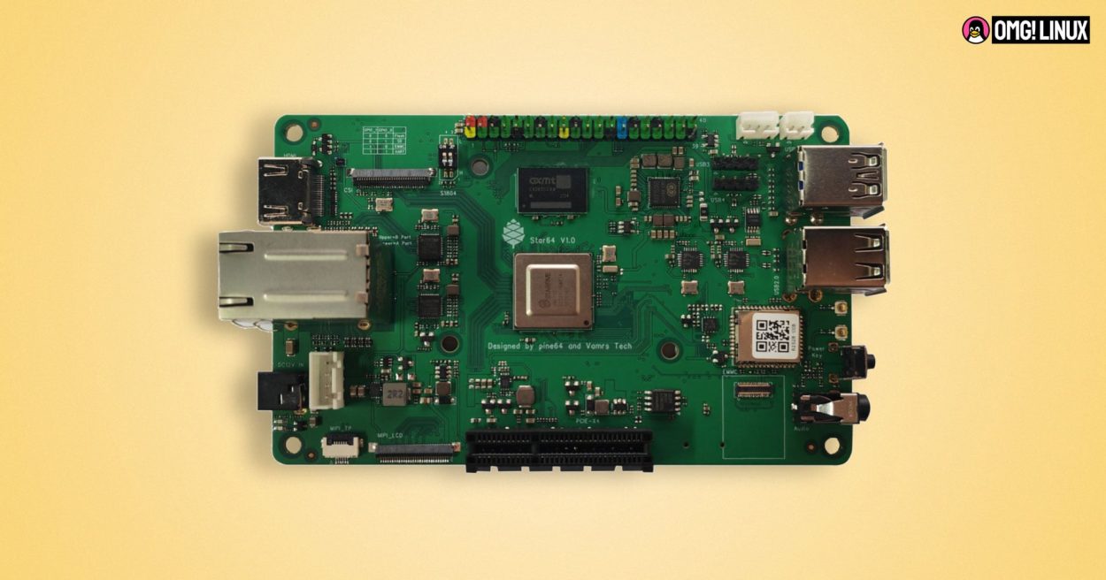 star64 from pine64, a RISC-V single board computer